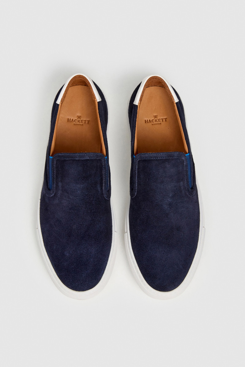 Tenisky Hackett London Idol Slip On Marine Blue