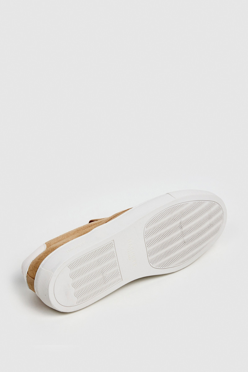 Tenisky Hackett London Idol Slip On Stone Beige