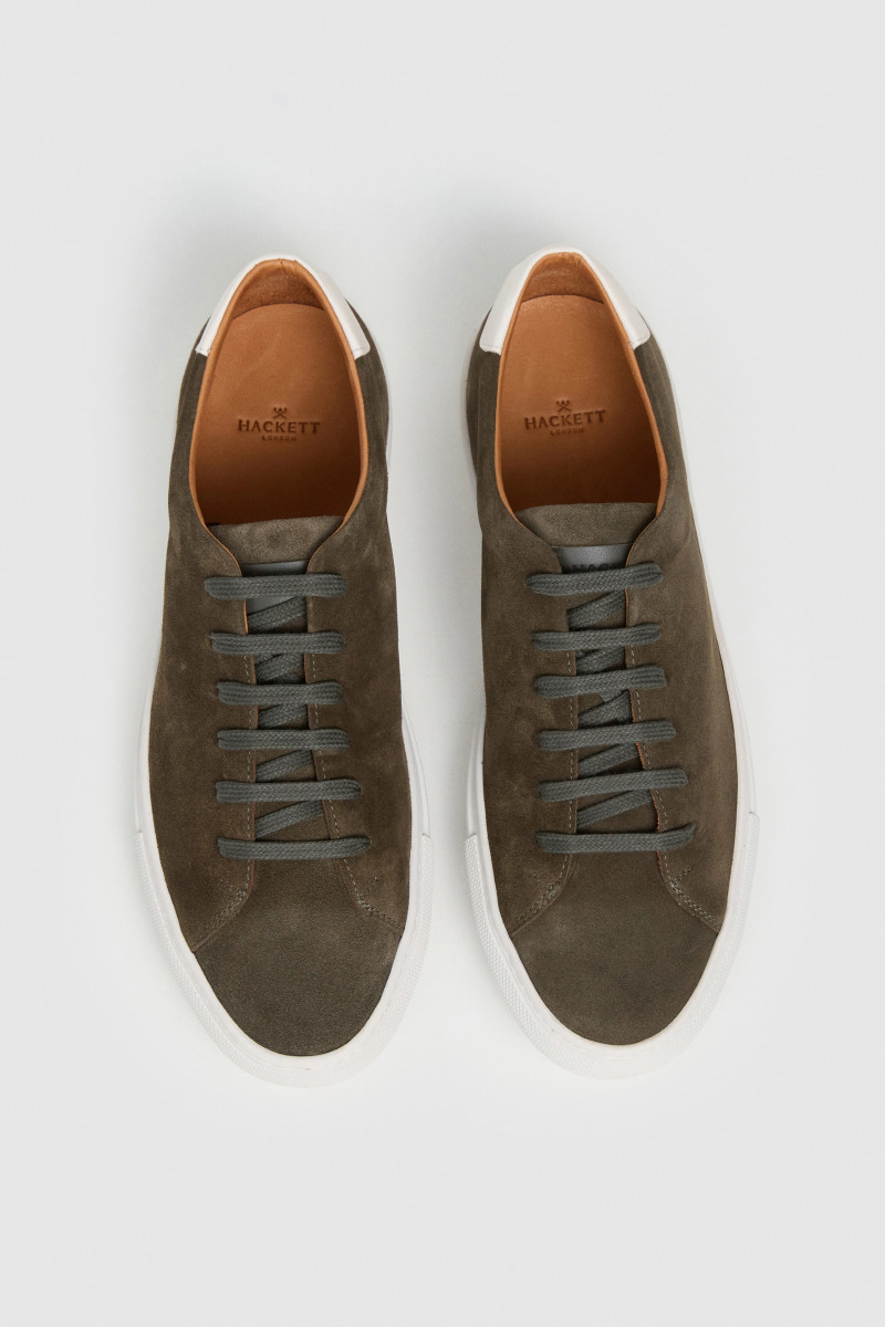 Tenisky Hackett London Idol Soft Khaki Green