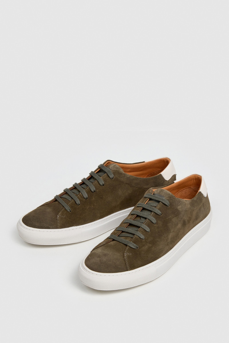Tenisky Hackett London Idol Soft Khaki Green