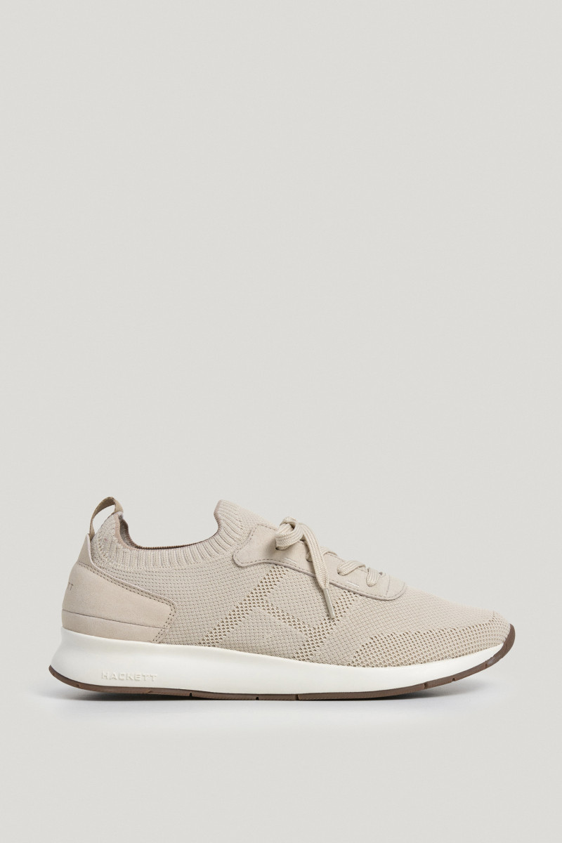 Tenisky Hackett London H-Runner Knit Off White
