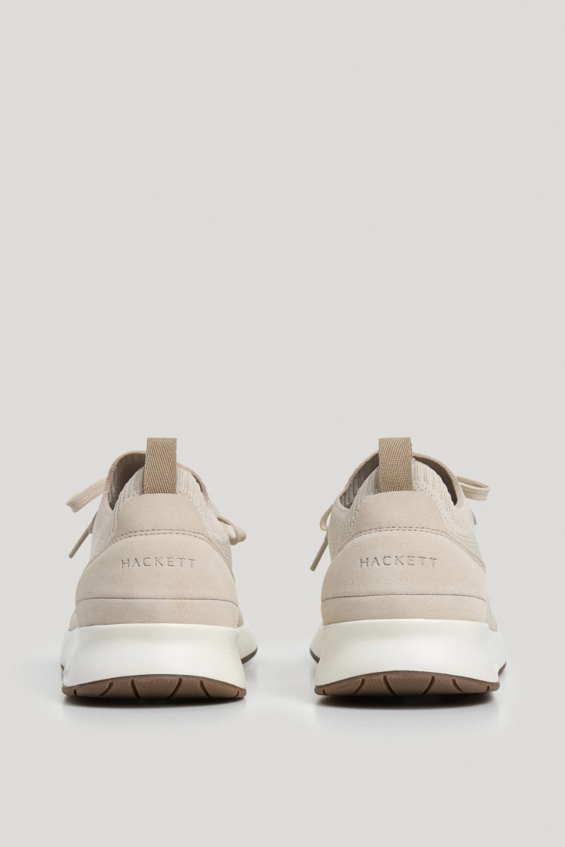 Tenisky Hackett London H-Runner Knit Off White