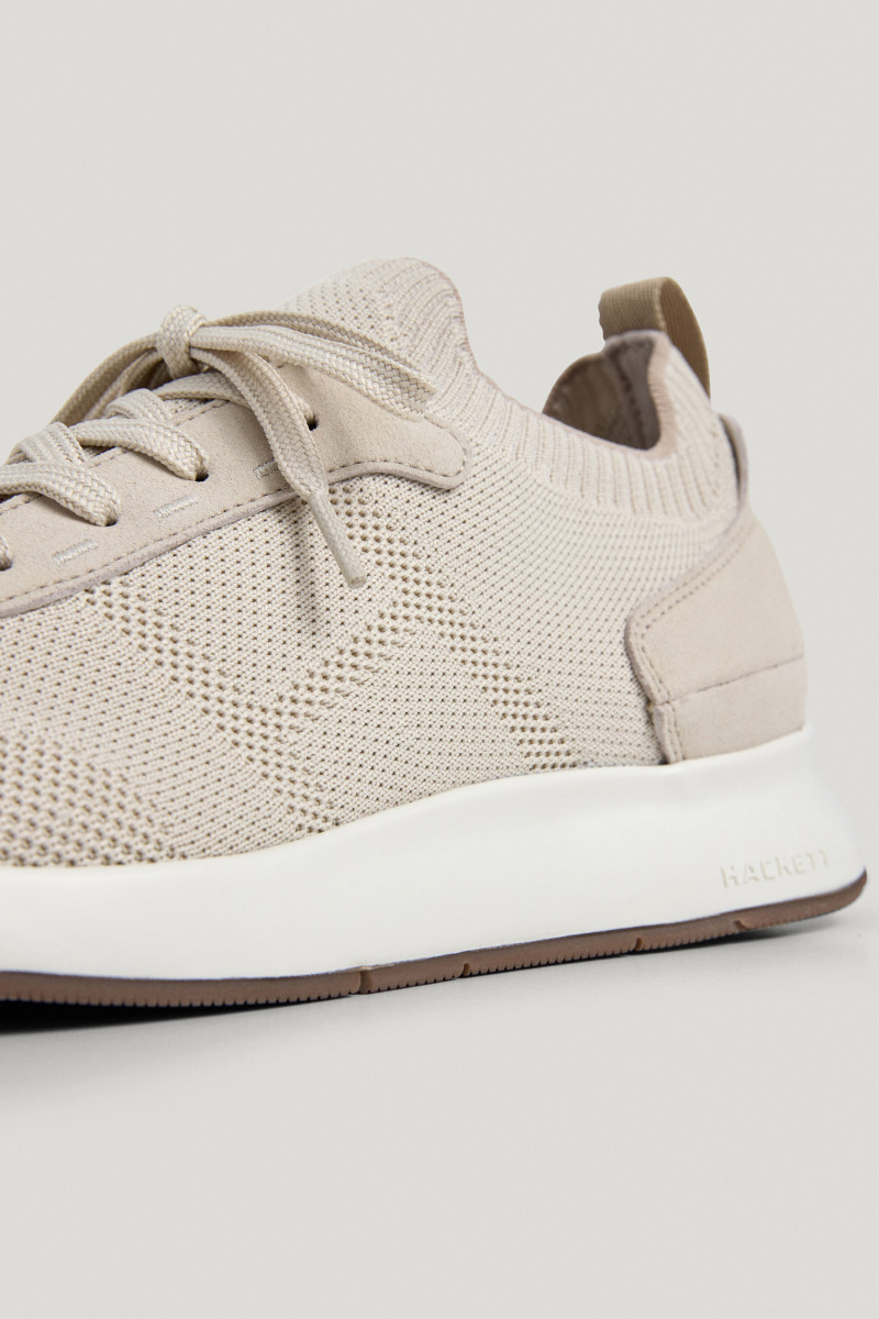 Tenisky Hackett London H-Runner Knit Off White