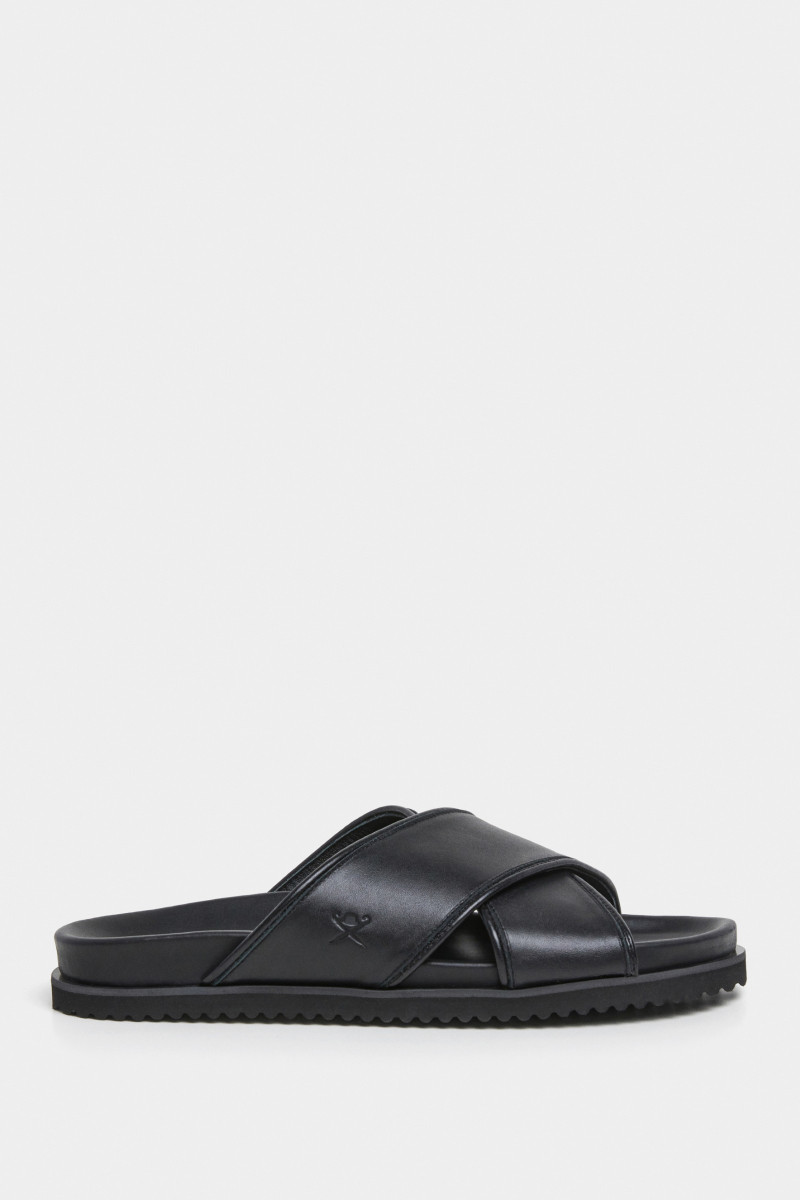 Šľapky Hackett London Mikonos Crossover Black