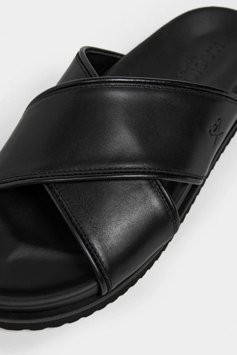 Šľapky Hackett London Mikonos Crossover Black