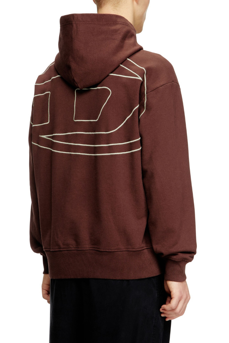 Mikina Diesel S-Macs-Hood-Megoval-D Sweat-Shirt Puce