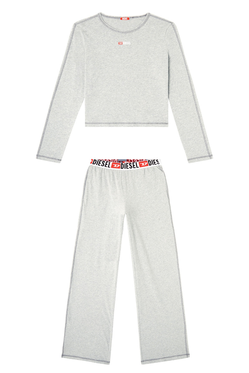 Pyžamo Diesel Set-Gilda-D-Core Pyjama Grey Melange (No Bros)
