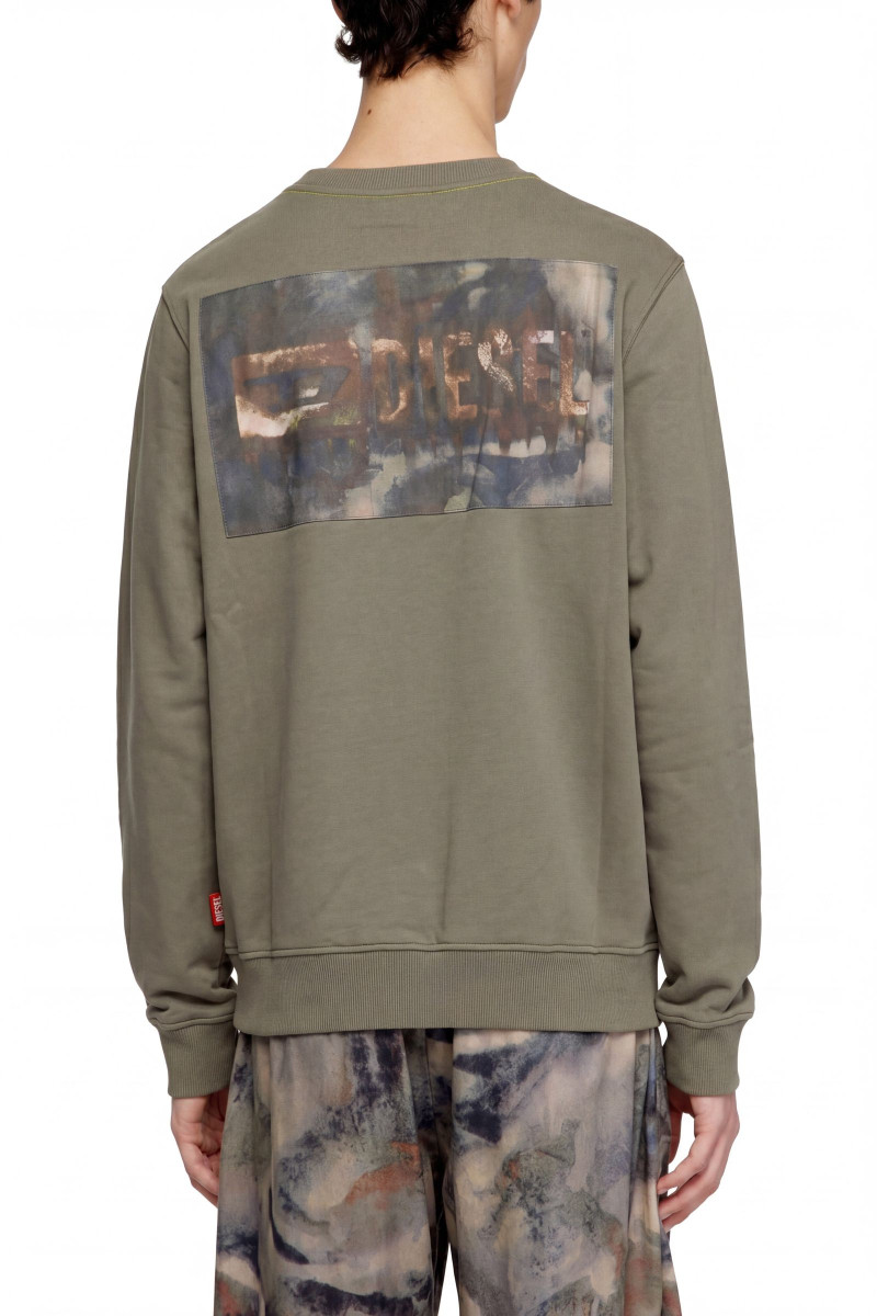 Mikina Diesel S-Ginn-V1 Sweat-Shirt Smokey Olive