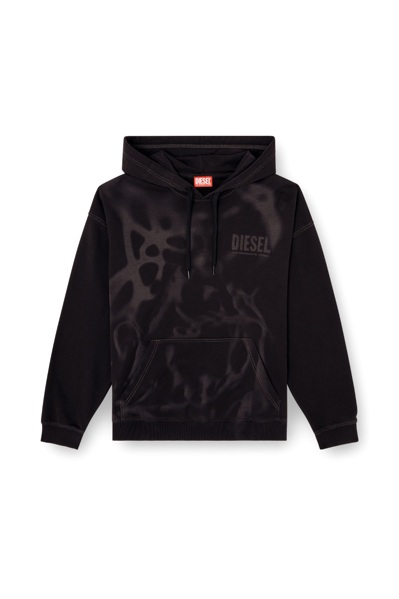 Mikina Diesel S-Boxt-Hood-V2 Sweat-Shirt Black