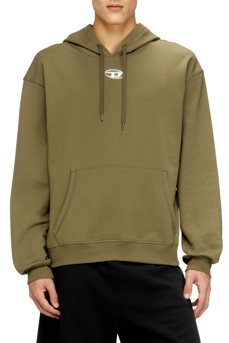 Levně Mikina diesel s-norm-hood-iod sweat-shirt ivy green