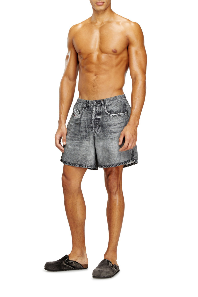 Plavky Diesel Soccer-41-Dnm Boxer-Shorts Grey Denim