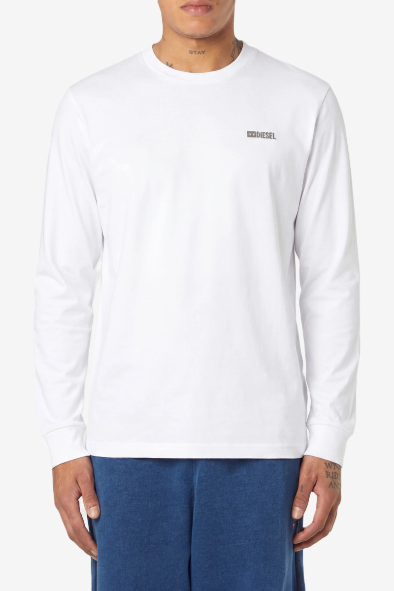 Póló Diesel T-Miegor-Ls-Met T-Shirt Bright White