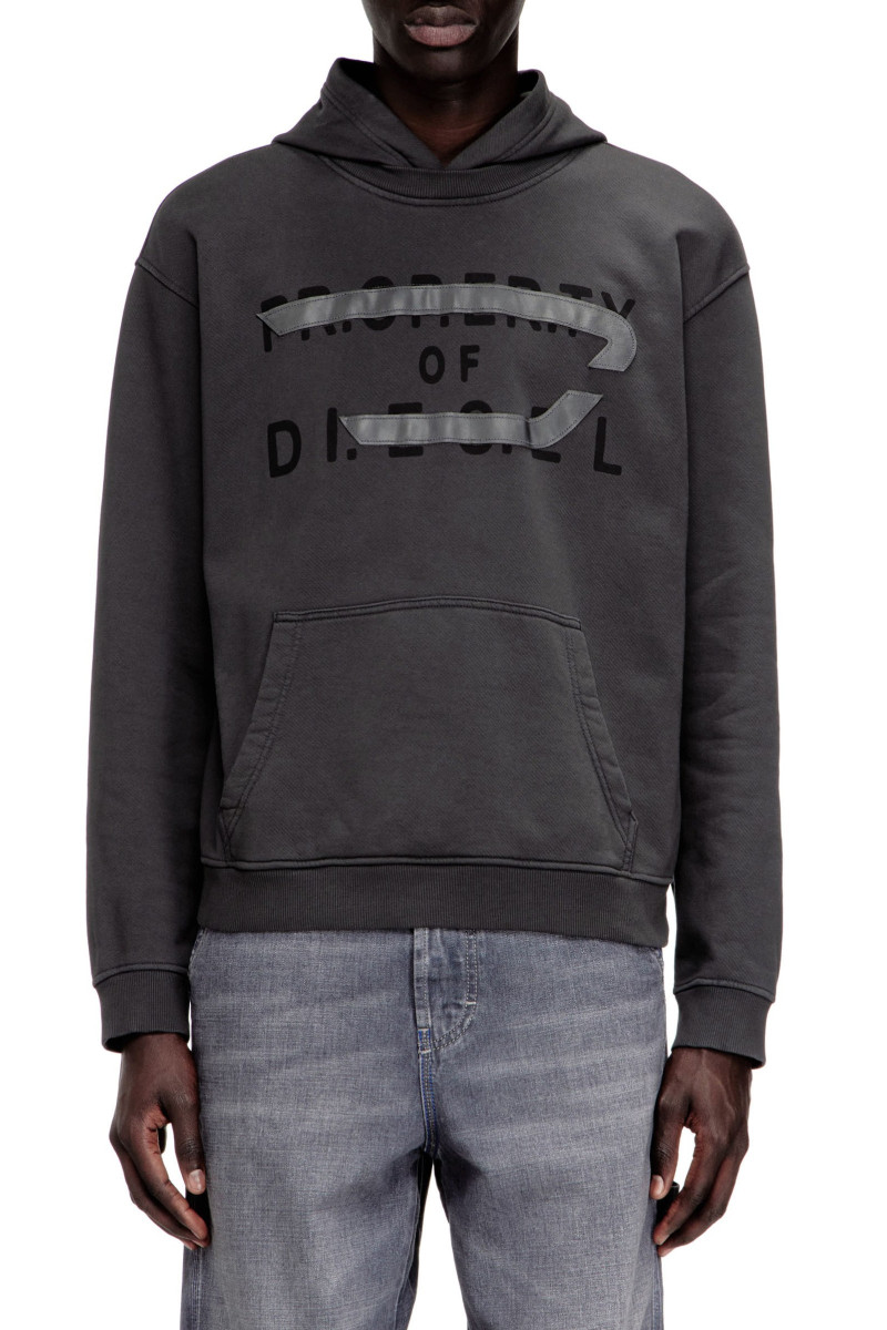 Mikina Diesel S-Norman-Hood Sweat-Shirt Grey