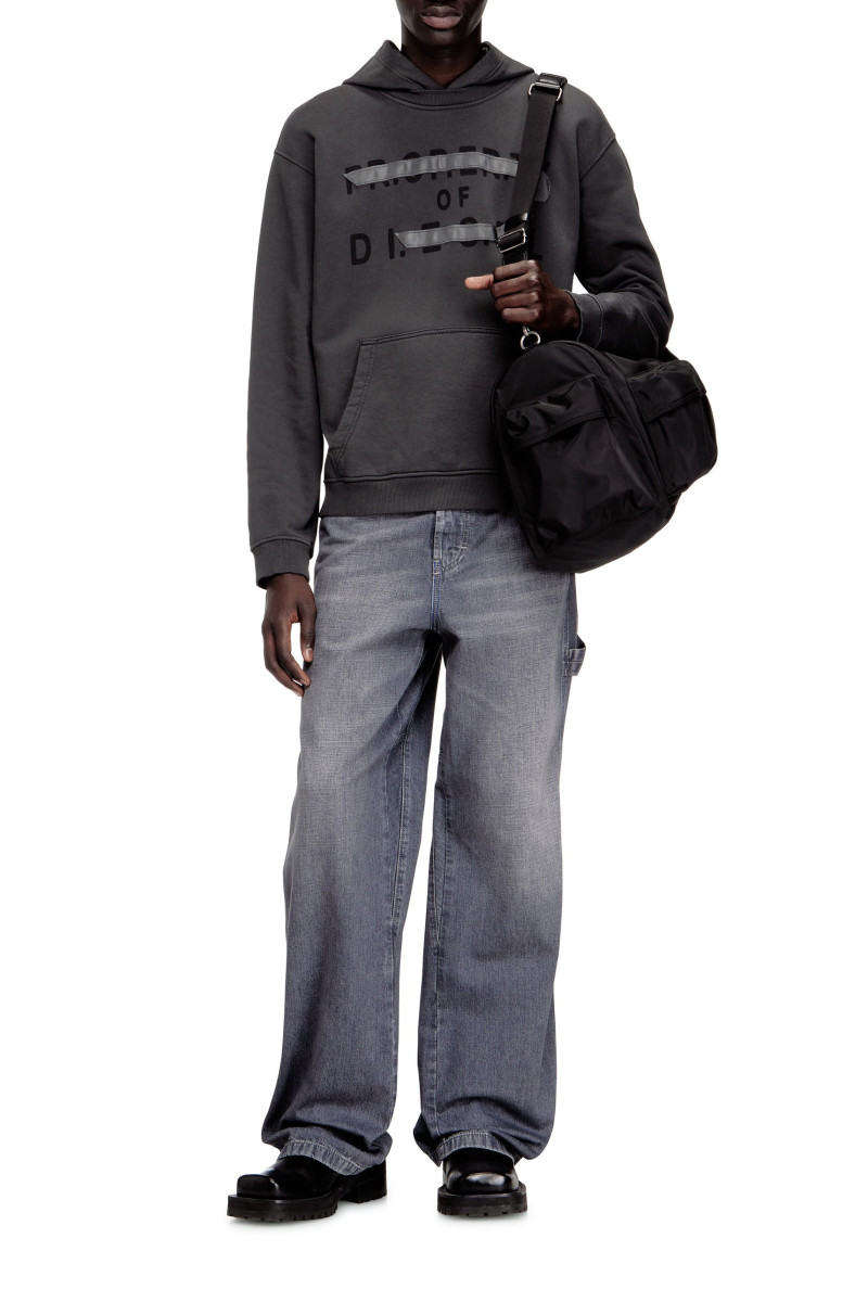Mikina Diesel S-Norman-Hood Sweat-Shirt Grey