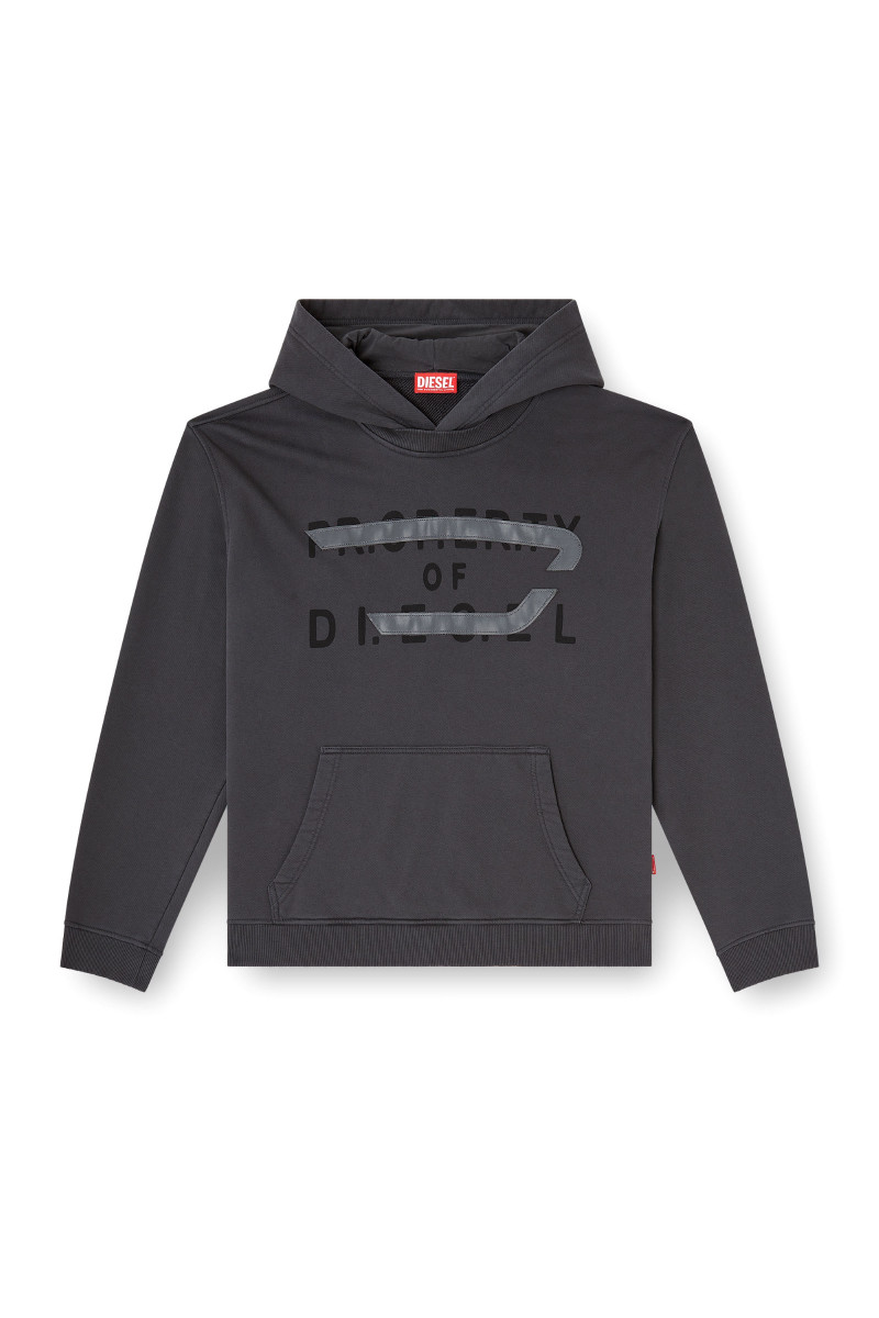 Mikina Diesel S-Norman-Hood Sweat-Shirt Grey