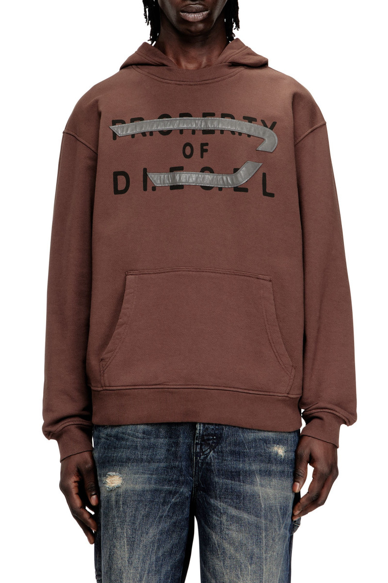 Mikina Diesel S-Norman-Hood Sweat-Shirt Chicory Coffee