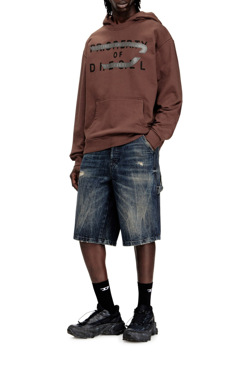 Mikina Diesel S-Norman-Hood Sweat-Shirt Chicory Coffee