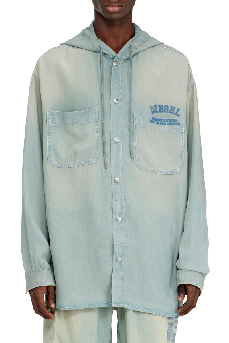 Košeľa Diesel D-Dewny-Hood-S3 Shirt Denim