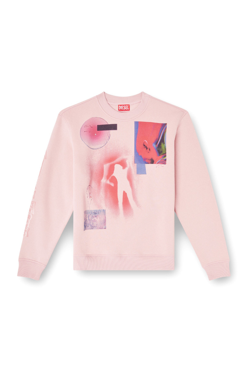 Mikina Diesel F-Normy-S1 Sweat-Shirt Pale Mauve
