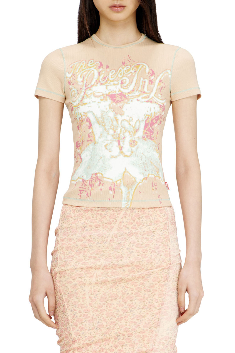 Póló Diesel T-Brenda T-Shirt Brown-Peach Color