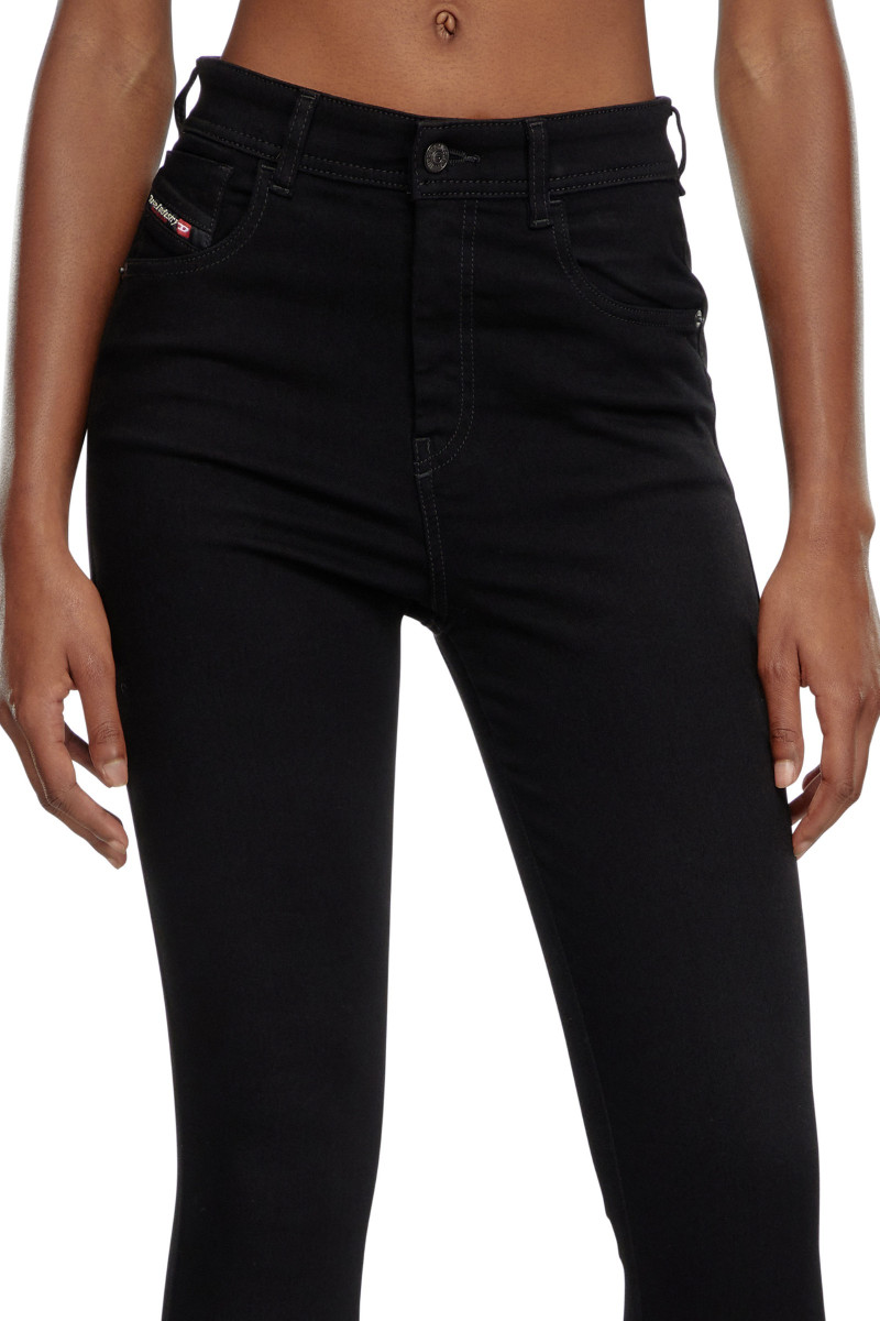 Džínsy Diesel 1984 Slandy-High Trousers Black/Denim