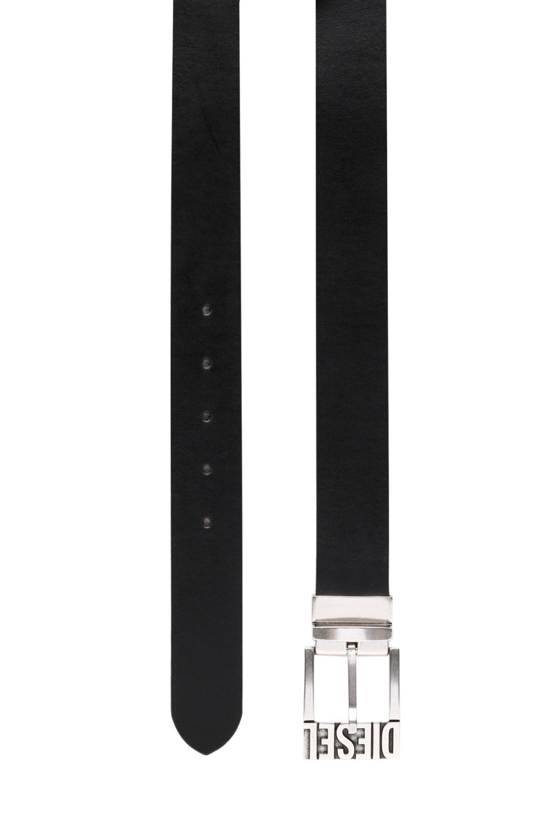 Opasok Diesel Diesel Logo B-Shift Ii Belt Black/Dark Brown