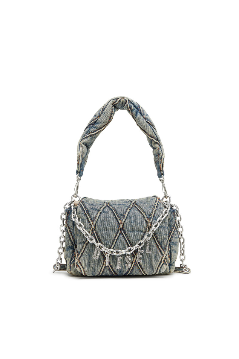 Levně Kabelka diesel charm-d shoulder s bag blue dirty wash