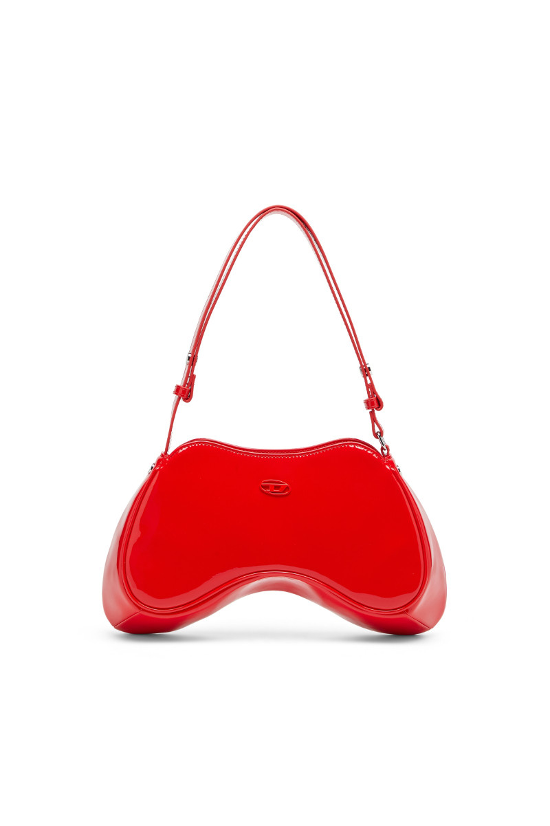 Kabelka Diesel Play Shoulder Cross Bodybag Red/Chromed