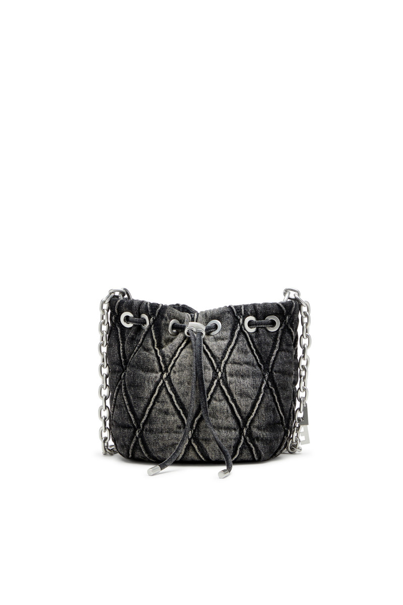 Levně Kabelka diesel charm-d bucket s shoulder bag black