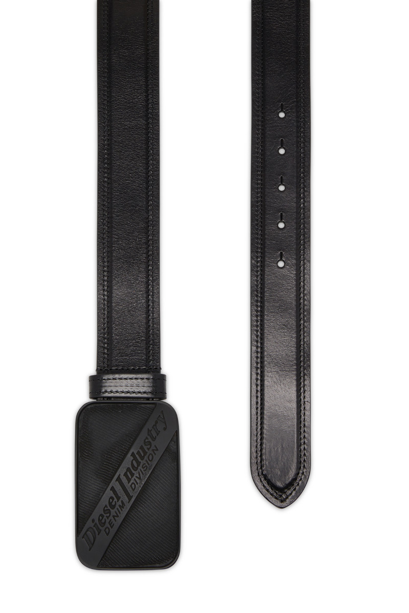 Opasok Diesel Diesel Logo B-Industry Belt Black/Black