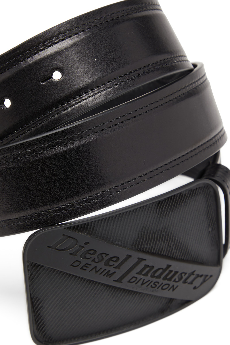 Opasok Diesel Diesel Logo B-Industry Belt Black/Black