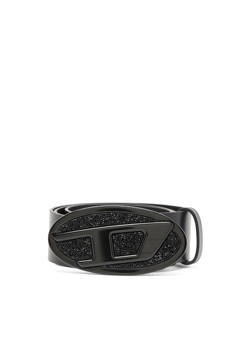 Opasok Diesel Oval D Logo B-1Dr 2.0 Full Rocks Belt Black