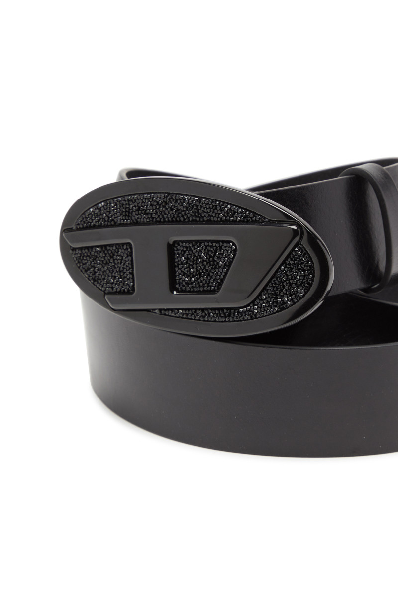 Opasok Diesel Oval D Logo B-1Dr 2.0 Full Rocks Belt Black