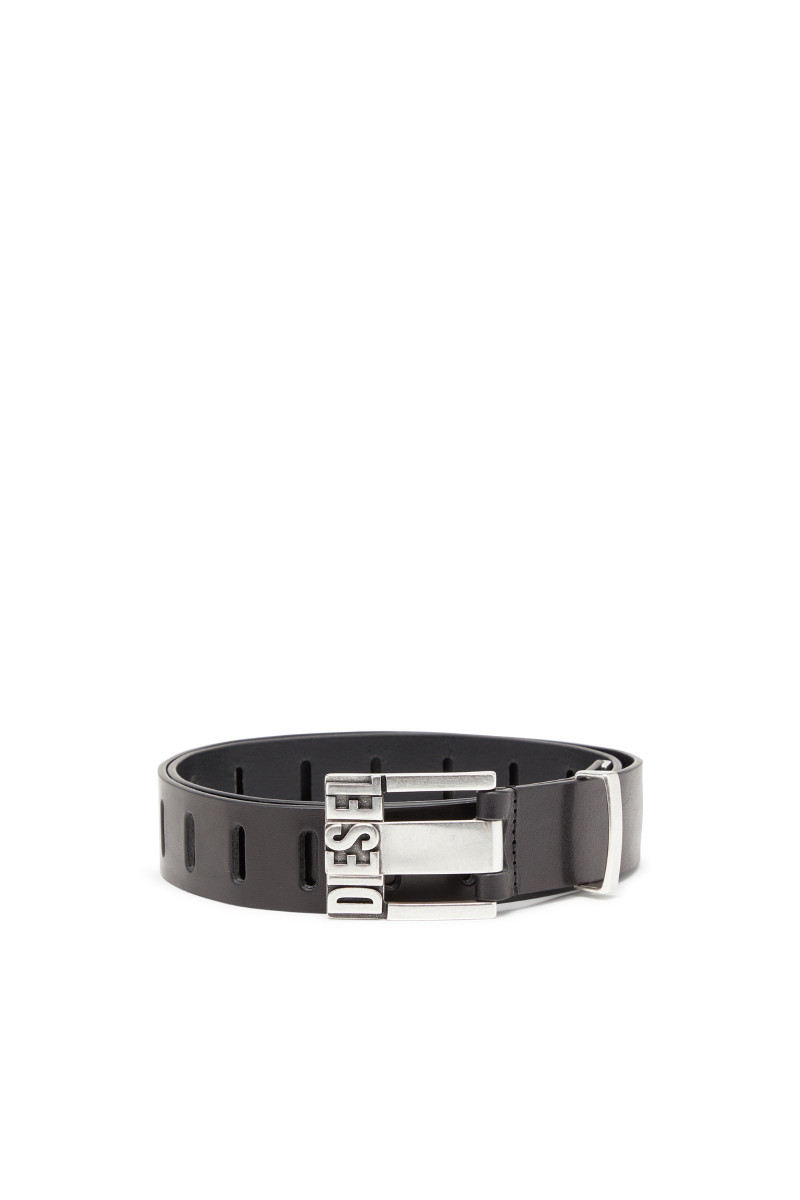 Öv Diesel Diesel Logo B-Shift Metal Loop Belt Black