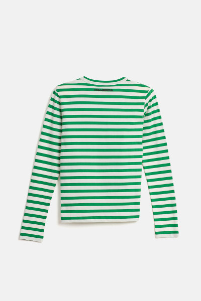 TRIČKO KARL LAGERFELD IKON PRINT STRIPE LSLV TOP - Fotografia č. 2