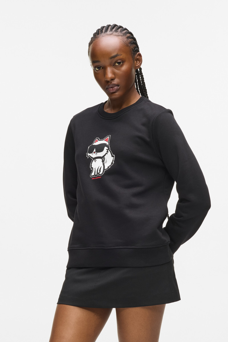 Mikina Karl Lagerfeld Ikon Sketch C Sweatshirt Black