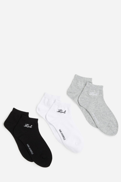 PONOŽKY KARL LAGERFELD K/SIGNATURE SNEAKER SOCK 3P - Fotografia č. 1