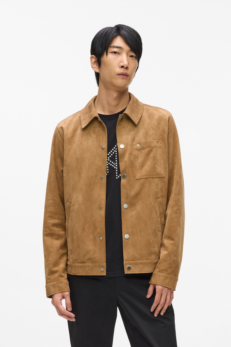 Bunda Karl Lagerfeld Faux Suede Jacket Otter