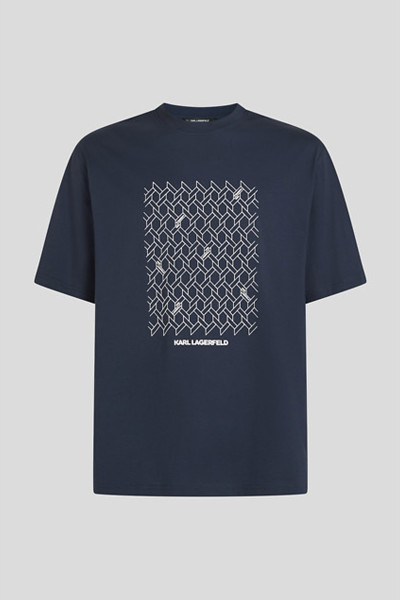 PÓLÓ KARL LAGERFELD GEOMETRIC PLACEMENT T-SHIRT - Kép 1