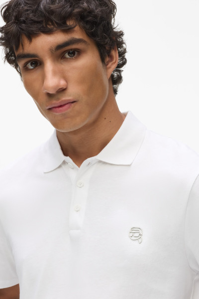 TRIČKO KARL LAGERFELD IKON JERSEY SSLV POLO - Fotografia č. 4