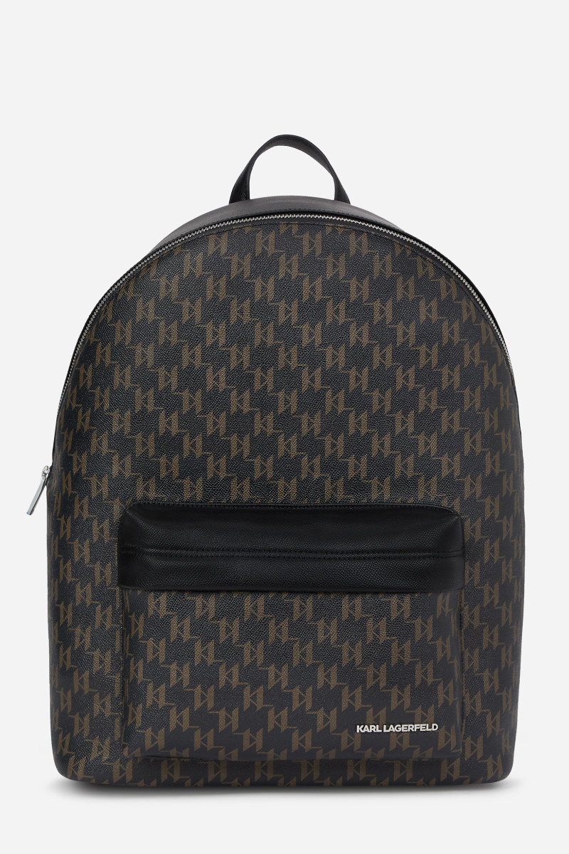 Levně Batoh karl lagerfeld k/monogram kanvas backpack black-brown