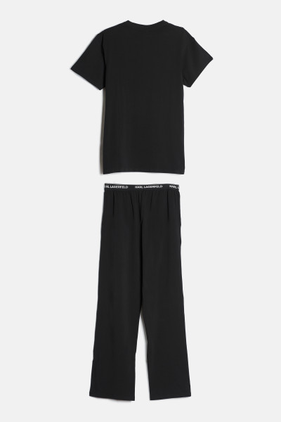 PIZSAMA KARL LAGERFELD LOGO JERSEY SHINE PJ SET - Kép 5