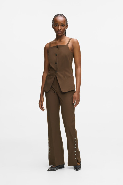 NOHAVICE KARL LAGERFELD SNAP DETAIL FASHION PANTS - Fotografia č. 1