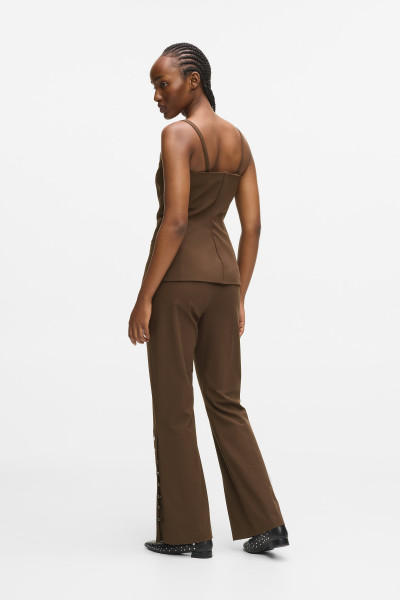 NOHAVICE KARL LAGERFELD SNAP DETAIL FASHION PANTS - Fotografia č. 3