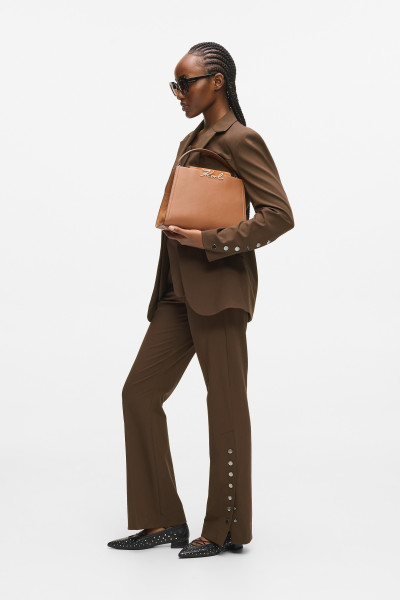 NOHAVICE KARL LAGERFELD SNAP DETAIL FASHION PANTS - Fotografia č. 2