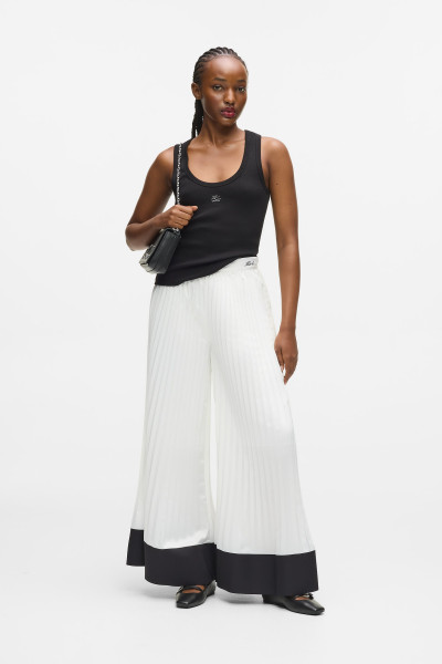 NOHAVICE KARL LAGERFELD PLEATED FLUID PANTS - Fotografia č. 2