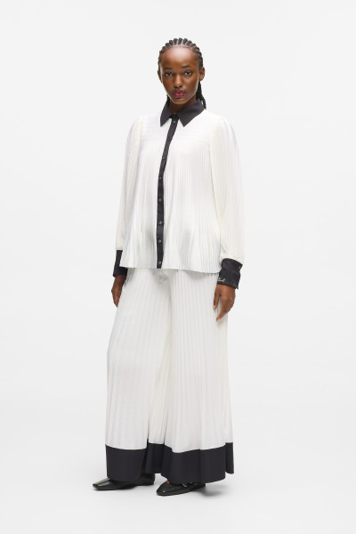 NOHAVICE KARL LAGERFELD PLEATED FLUID PANTS - Fotografia č. 5