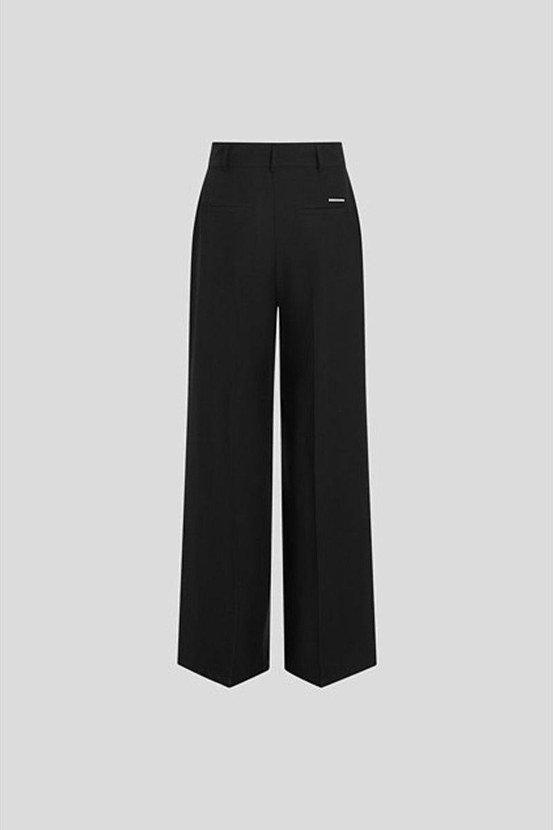 Nohavice Karl Lagerfeld Belt Detail Daily Pants Black