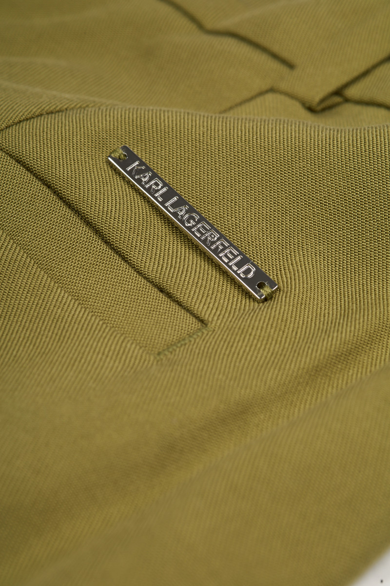 Nohavice Karl Lagerfeld Belt Detail Daily Pants Cedar