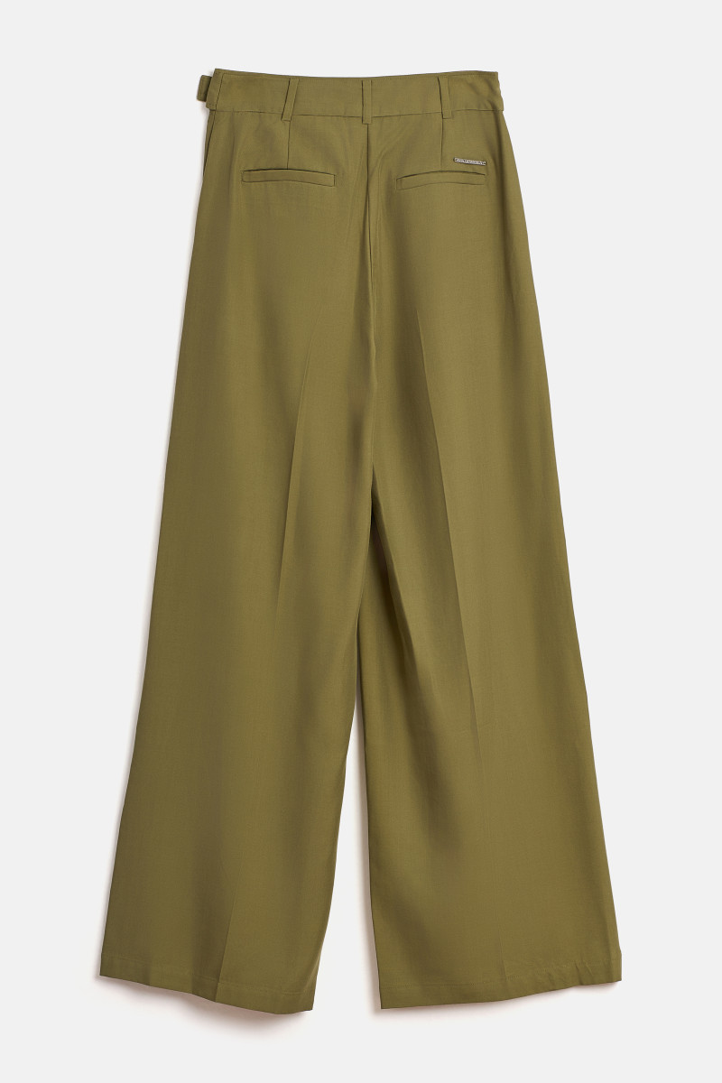 Nohavice Karl Lagerfeld Belt Detail Daily Pants Cedar
